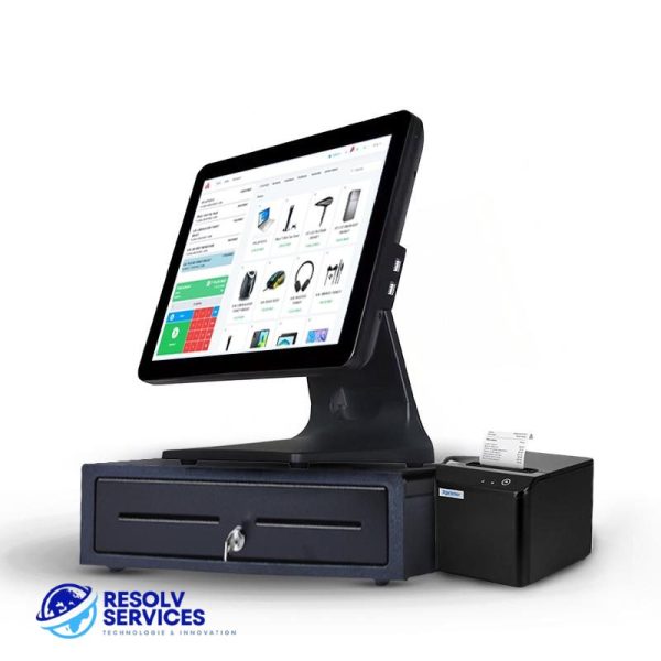 Caisse Tactile POS - Simple + Tiroir de caisse + Imprimante de ticket de caisse 80m