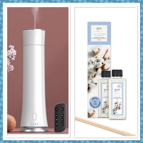 Diffuseur de Parfum + Recharge Pure Ipuro Cotton Fields 200ml