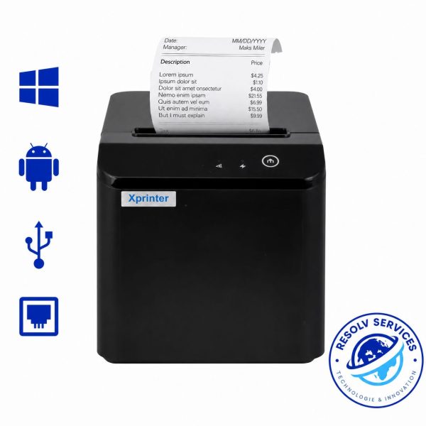 Imprimante Thermique de Ticket Caisse – Xprinter 80 mm - USB +LAN